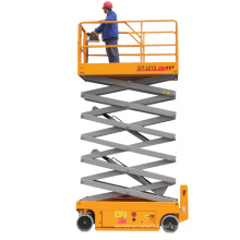 Adjustable 6-14m height movable portable hydraulic manual mobile scissor ladder lift working platform with CE ISO